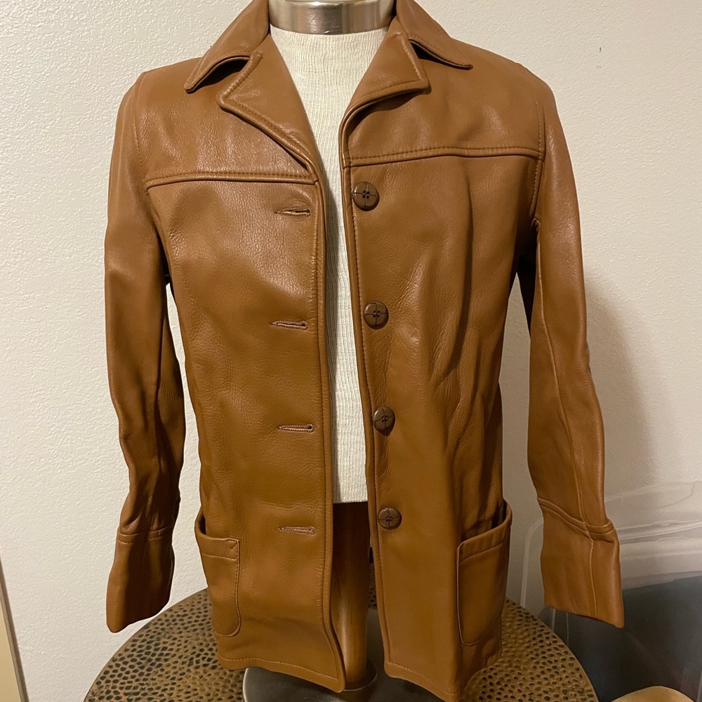 Vintage 60’s deerskin leather jacket. Camel color. Looks new! Such soft leather!